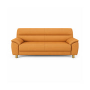 LIVARA Modern 3 Seater Sofa with Nano Technology Fabric, High Resilience Foam Cushions & Solid Wood Frame, 180cm Lounge Couch for Living Room - Orange