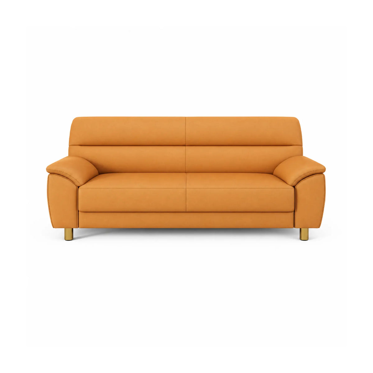 LIVARA Modern 3 Seater Sofa with Nano Technology Fabric, High Resilience Foam Cushions & Solid Wood Frame, 180cm Lounge Couch for Living Room - Orange