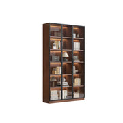 LIVARA 90cm Triple Door Display Cabinet - Tempered Glass Storage with LED Lighting for Living Room - Walnut