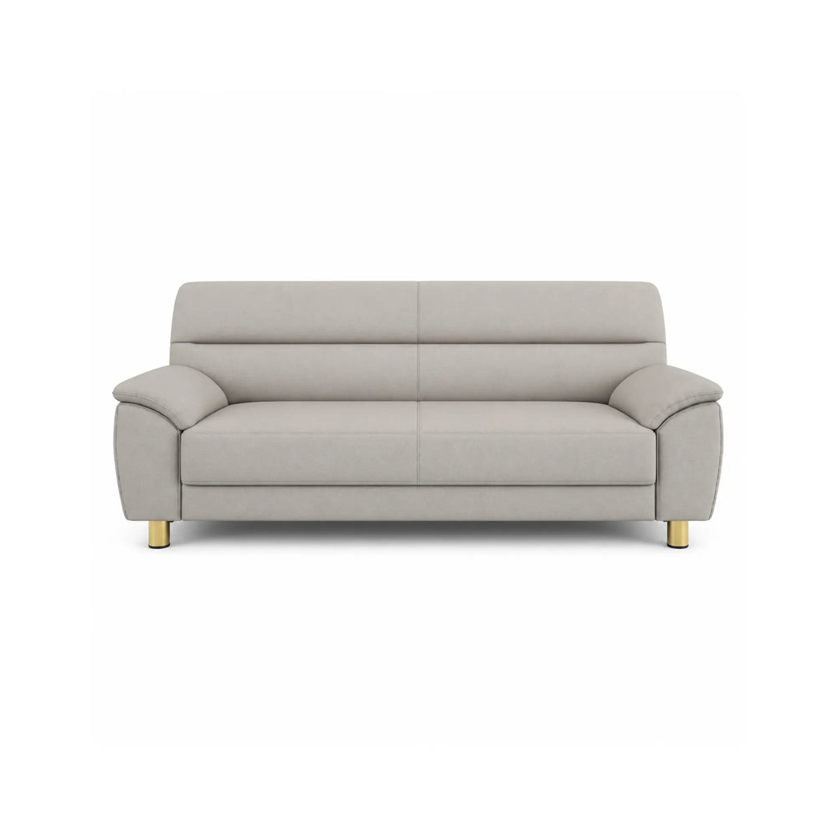 LIVARA Modern 3 Seater Sofa with Nano Technology Fabric, High Resilience Foam Cushions & Solid Wood Frame, 180cm Lounge Couch for Living Room - Light Grey