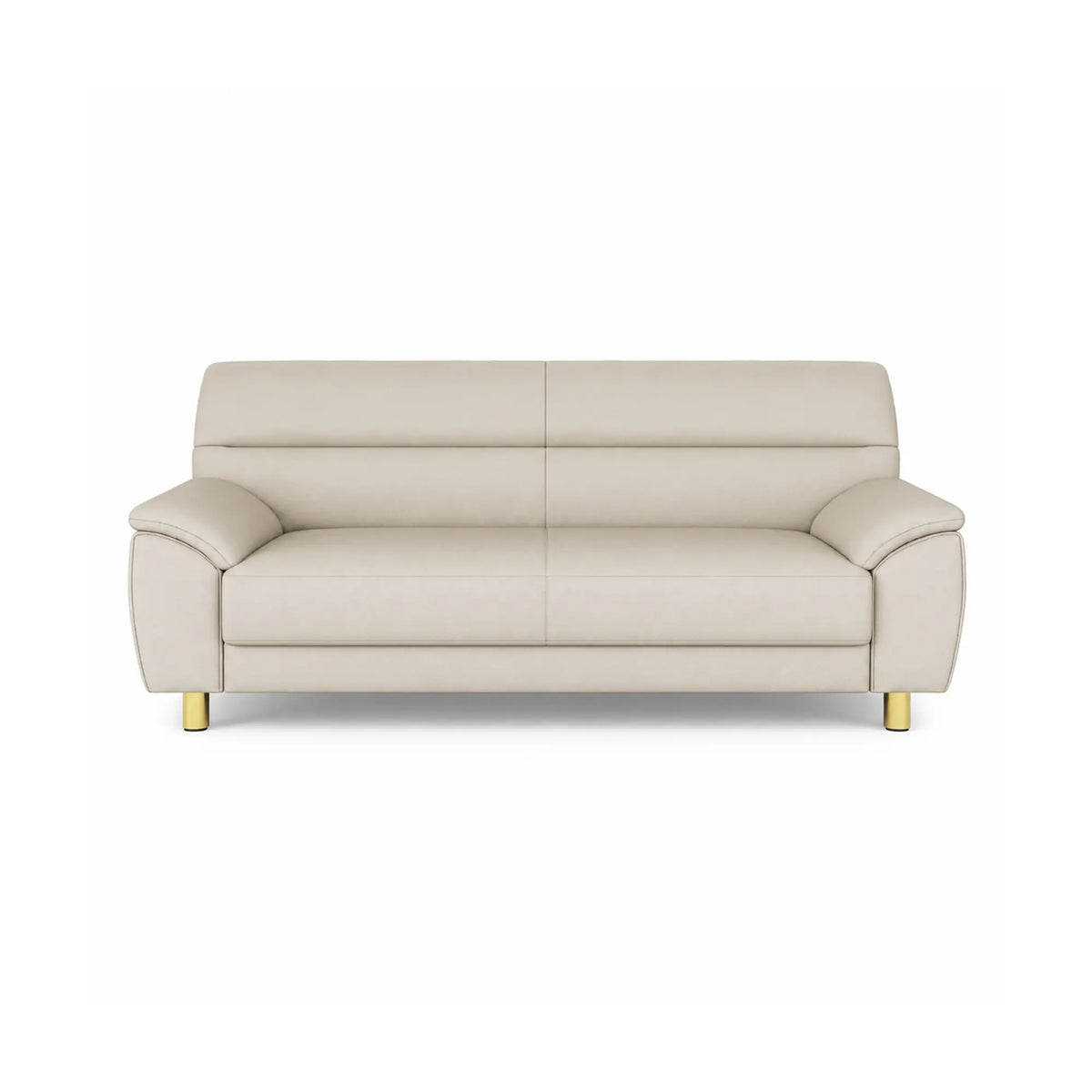 LIVARA Modern 3 Seater Sofa with Nano Technology Fabric, High Resilience Foam Cushions & Solid Wood Frame, 180cm Lounge Couch for Living Room - Beige