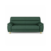 LIVARA Modern 3 Seater Sofa with Nano Technology Fabric, High Resilience Foam Cushions & Solid Wood Frame, 180cm Lounge Couch for Living Room - Dark Green
