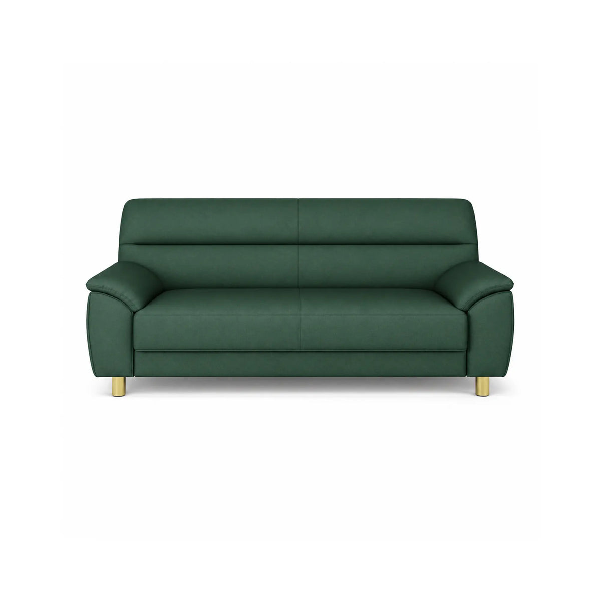 LIVARA Modern 3 Seater Sofa with Nano Technology Fabric, High Resilience Foam Cushions & Solid Wood Frame, 180cm Lounge Couch for Living Room - Dark Green