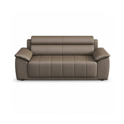 LIVARA 2 Seater Sofa with Cat Scratch Resistant Leather, 45D High Resilience Foam & Solid Wood Frame, 150cm Modern Loveseat for Living Room - Brown
