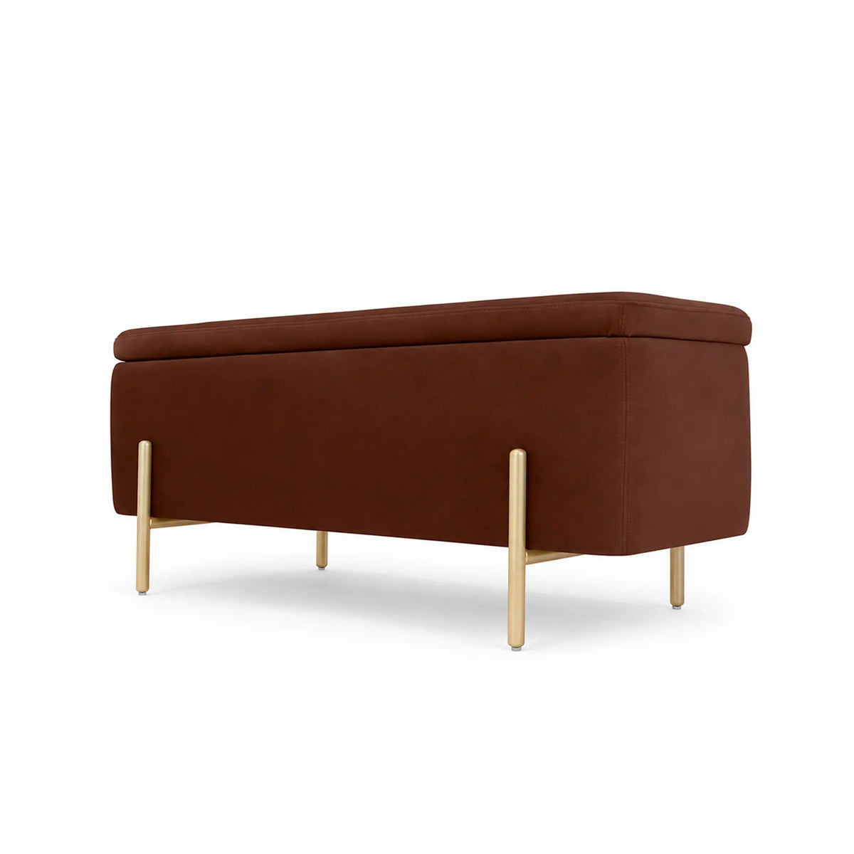 LIVARA Velvet Storage Bench High Resilience Cushioning Flip Top Storage 90/120cm for Entryway Bed End Walk In Closet - Brown