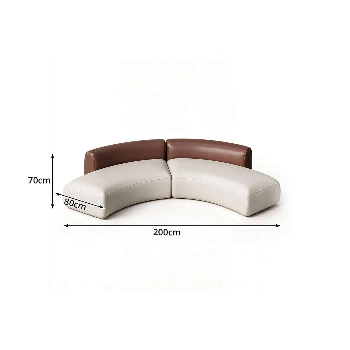 LIVARA Curved Modular Sofa Wraparound Backrest High Resilience Cushioning for Living Room Hotel Lobby Reception Area