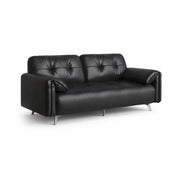 LIVARA Modern Sofa Scratch Resistant Upholstery Spring Seat High Resilience Foam 150/170cm for Living Room Apartment Lounge - Black