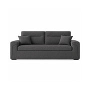 LIVARA Modern Fabric Sofa Cotton Linen Upholstery Latex Cushioning Solid Wood Frame 180/200cm for Living Room Apartment - Grey