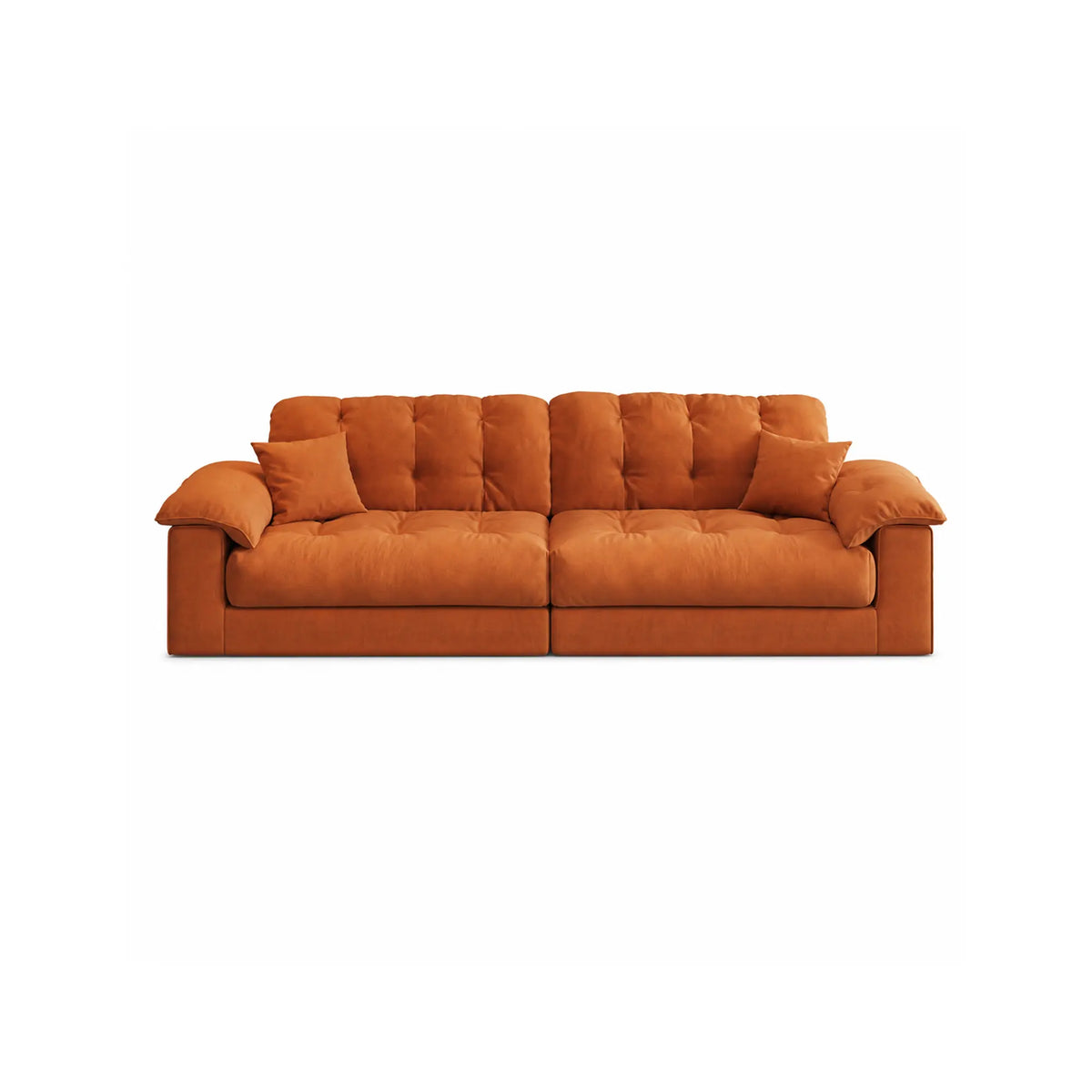 LIVARA Cloud Sofa Cat Scratch Resistant Fabric Latex Cushioning Solid Wood Frame 180/220cm for Living Room Apartment Lounge - Brown