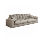 LIVARA Cloud Sofa Cat Scratch Resistant Fabric Latex Cushioning Solid Wood Frame 180/220cm for Living Room Apartment Lounge - Grey