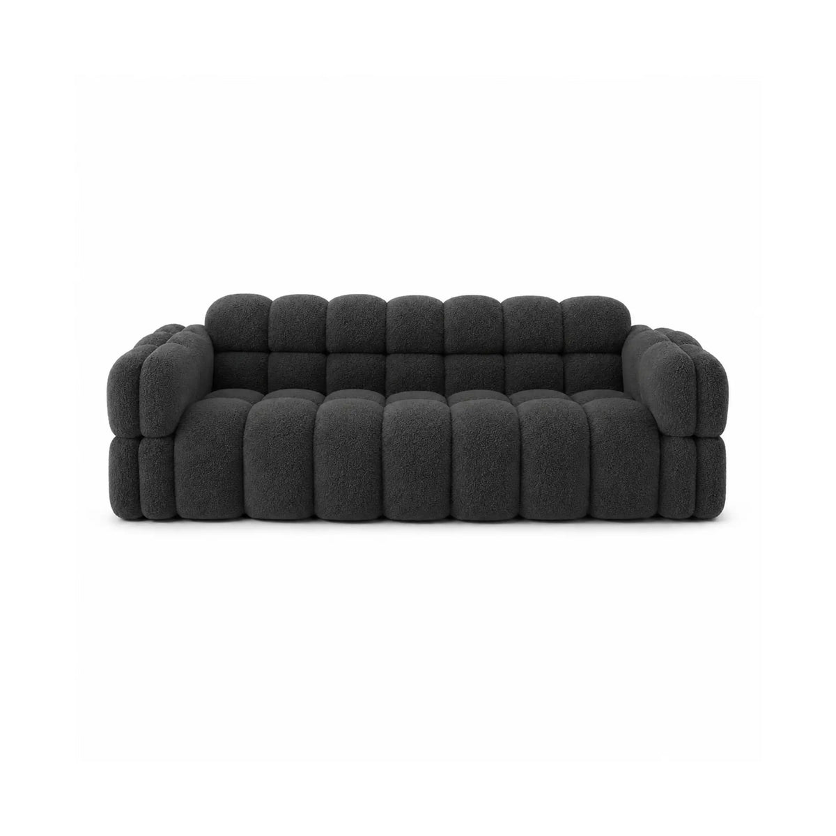 LIVARA Sherpa Sofa Soft Upholstery Deep Seat High Resilience Cushions Solid Wood Frame 150/200cm for Living Room Apartment - Grey