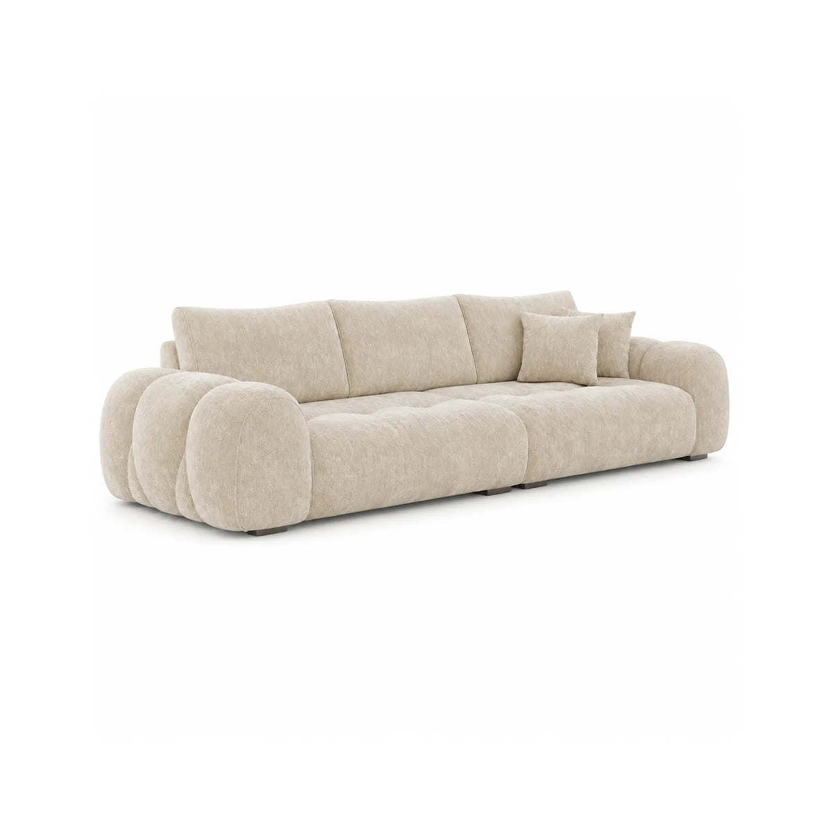 LIVARA Modern Sofa Belgian Chenille Upholstery Cloud-Like Cushions Multi-Layer Seat for Living Room Apartment Lounge - Khaki