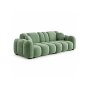 LIVARA Modern Sofa Soft Velvet Upholstery High Resilience Cushions Reinforced Wood Frame for Living Room Apartment Lounge - Green