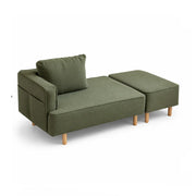 LIVARA Convertible Sofa Bed Modular Design High Resilience Foam Solid Wood Frame 150/170cm for Living Room Bedroom Apartment - Green