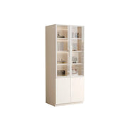 LIVARA Storage Cabinet - Honeycomb Aluminum Frame Glass Door Display Cabinet 60/80cm Living Room Storage - White