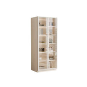 LIVARA Storage Cabinet - Honeycomb Aluminum Frame Full Glass Door Display Cabinet 60/80cm Living Room Storage - White
