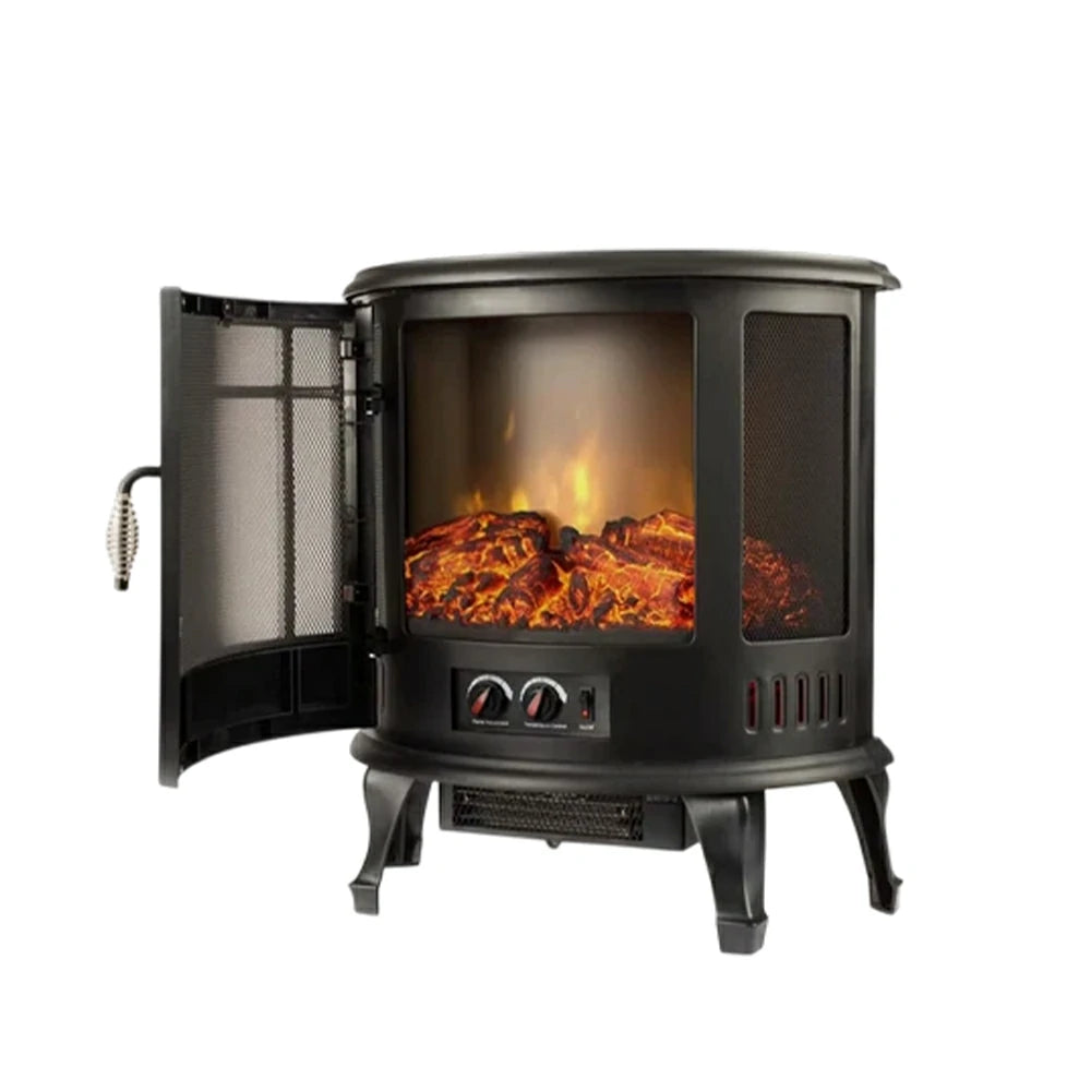 LIVARA Electric Fireplace Heater 3D Realistic Flame Portable Indoor Heater with Independent Flame Control