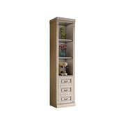 LIVARA Bookshelf Cabinet - Solid Wood 3-Drawer Storage Bookcase 210cm Study Living Room Display - White