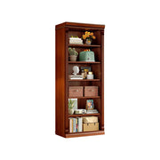 LIVARA Bookshelf Cabinet - Solid Wood Open Storage Bookcase 210cm Study Living Room Display 80cm - Brown