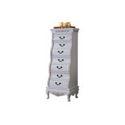 LIVARA Vintage Seven Drawer Chest Hand-Painted Storage Cabinet for Bedroom Living Room - White