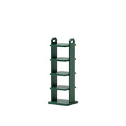LIVARA 5 Tier Solid Wood Shoe Rack Space Saving Narrow Storage Shelf for Entryway Small Spaces - Green