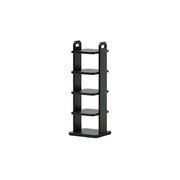 LIVARA 5 Tier Solid Wood Shoe Rack Space Saving Narrow Storage Shelf for Entryway Small Spaces - Black