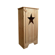 LIVARA Solid Wood Star Shape Storage Cabinet Organizer for Bedroom Living Room Kids Room - Natural Wood