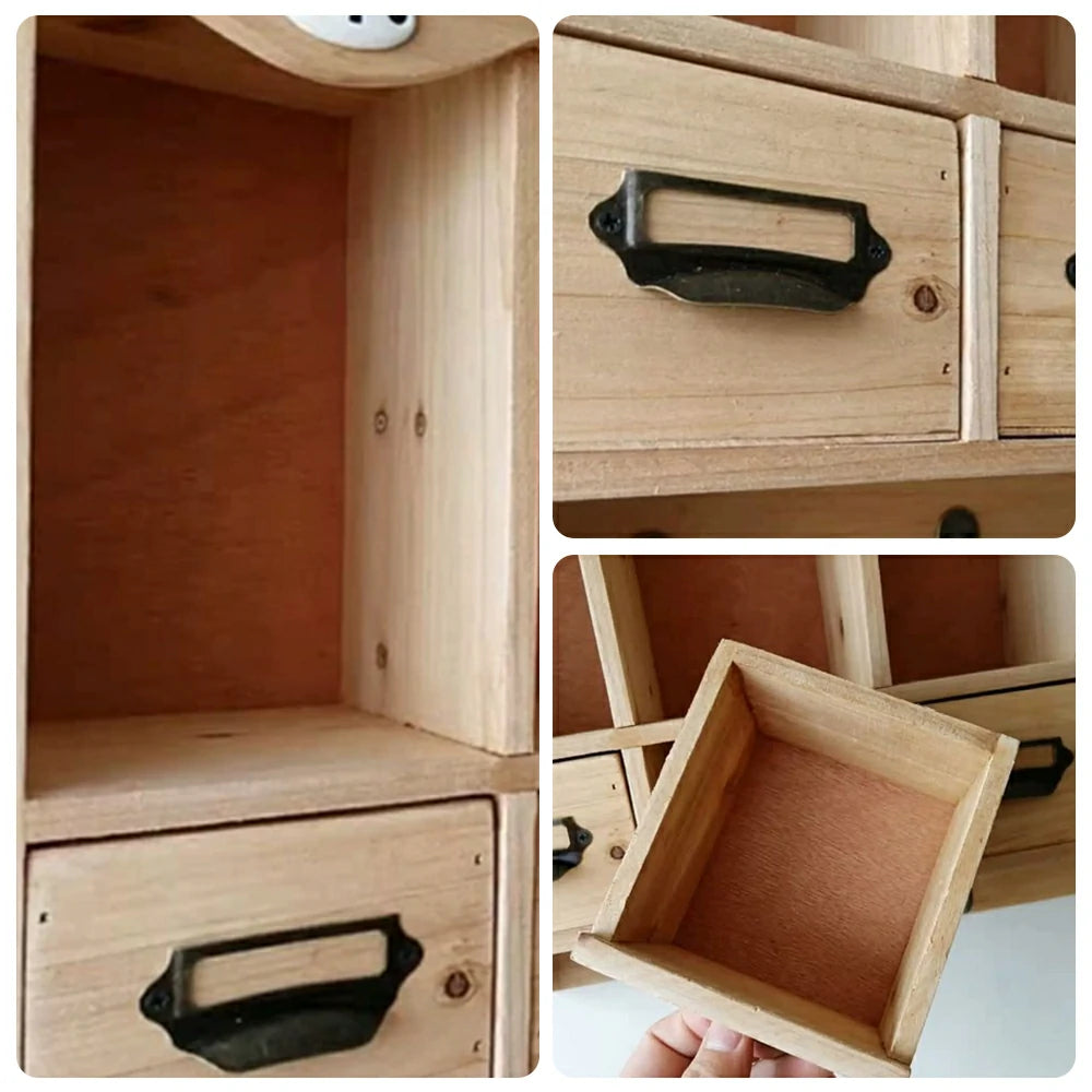 LIVARA Solid Wood Sideboard Storage Cabinet Organizer for Kitchen Dining Room Entryway - Natural Wood