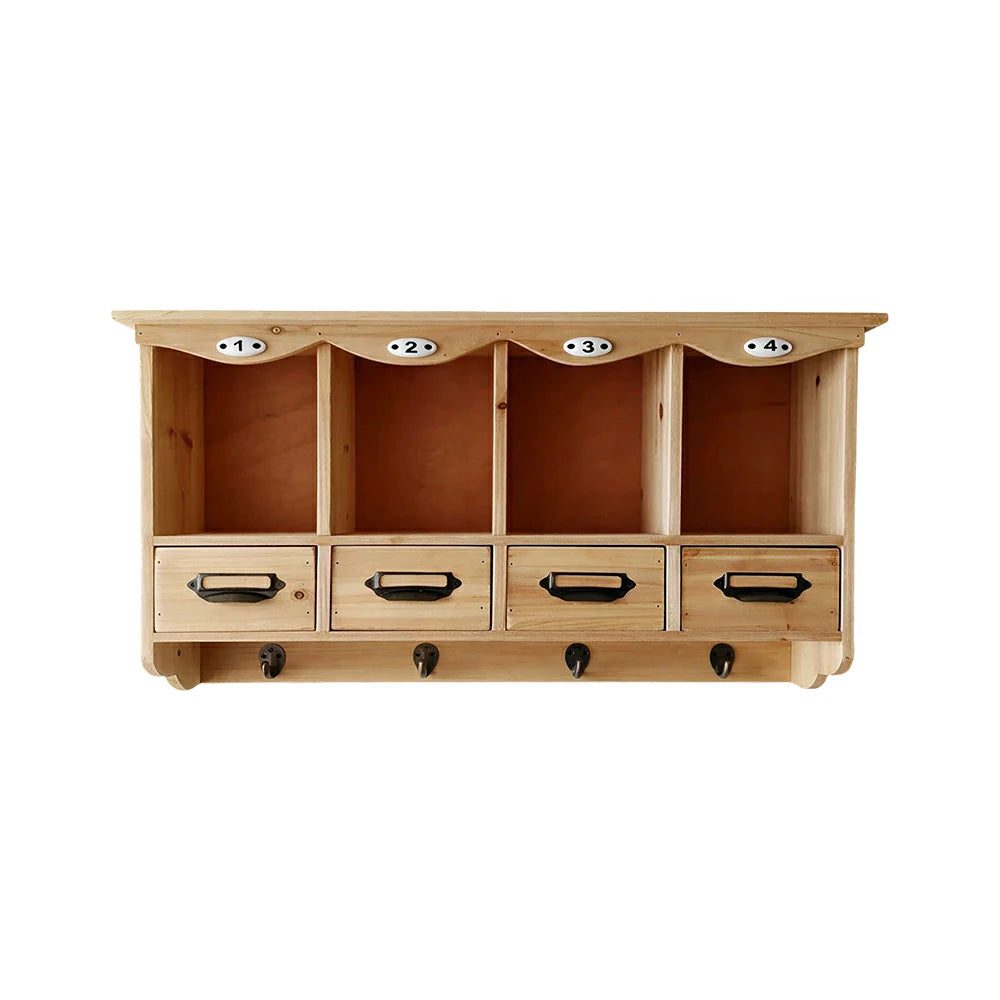 LIVARA Solid Wood Sideboard Storage Cabinet Organizer for Kitchen Dining Room Entryway - Natural Wood