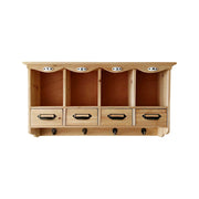 LIVARA Solid Wood Sideboard Storage Cabinet Organizer for Kitchen Dining Room Entryway - Natural Wood