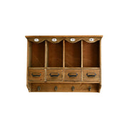 LIVARA Solid Wood Sideboard Storage Cabinet Organizer for Kitchen Dining Room Entryway - Brown