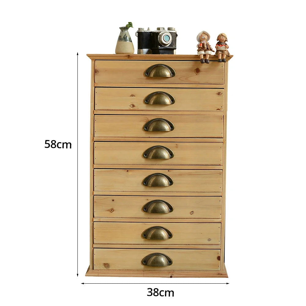 LIVARA Rustic Wood Filing Cabinet with Drawers for Home Office Study Room Storage -  Wood
