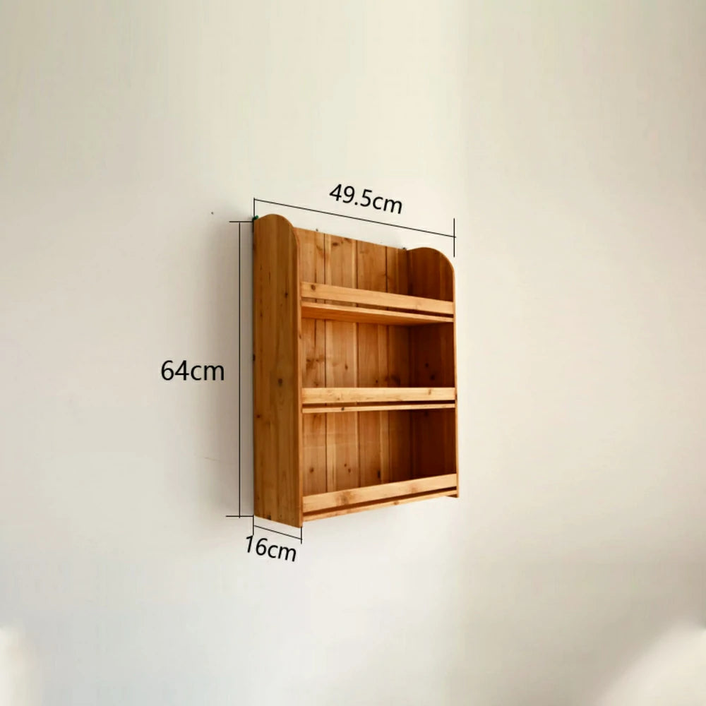 LIVARA Solid Wood Sideboard Cabinet with Shelves for Kitchen Dining Room Storage - Natural Wood