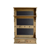 LIVARA Solid Wood Wall Mounted Storage Shelf Organizer for Kitchen Bedroom Living Room - Brown