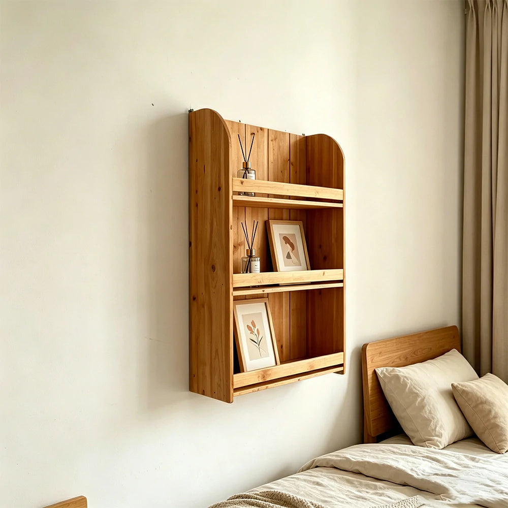 LIVARA Solid Wood Sideboard Cabinet with Shelves for Kitchen Dining Room Storage - Natural Wood