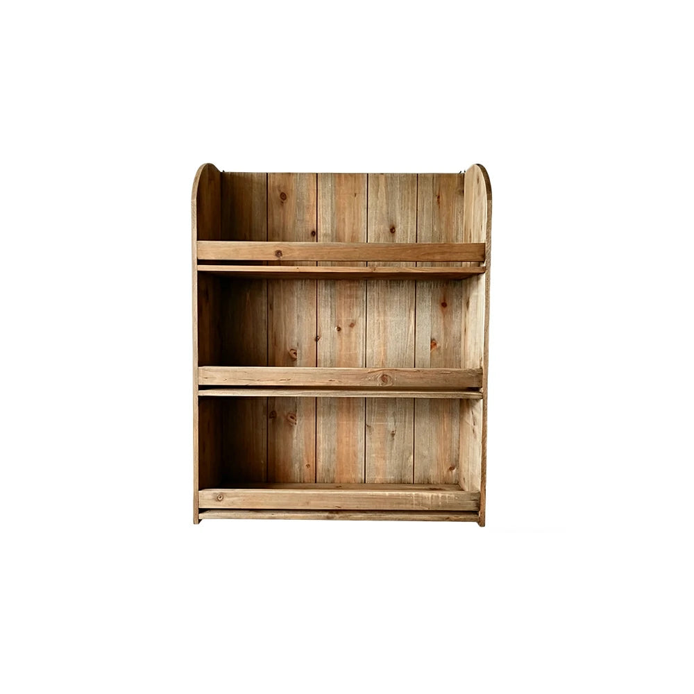 LIVARA Solid Wood Sideboard Cabinet with Shelves for Kitchen Dining Room Storage - Rustic Wood