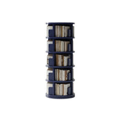 LIVARA Rotating Bookshelf Space Saving Solid Wood Storage Ideal for Apartments & Study Corners - Blue