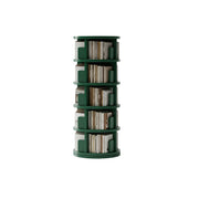 LIVARA Rotating Bookshelf Space Saving Solid Wood Storage Ideal for Apartments & Study Corners - Green