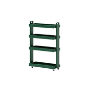 LIVARA Mobile Storage Rack Space Saving Solid Wood Shelf for Living Room Corners Kitchen & Study Areas - Green