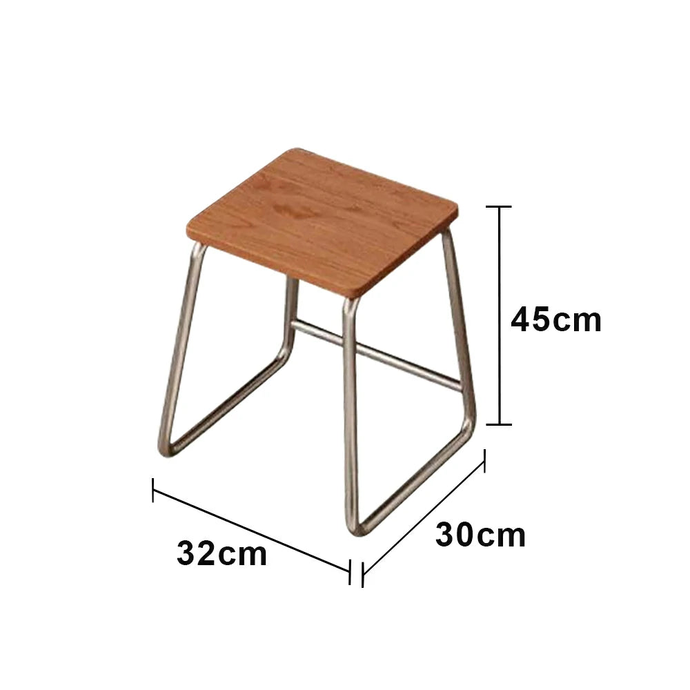 LIVARA 8812 Solid Wood Vanity Table, Rubberwood With Cherry Veneer, Stainless Steel Legs, Soft-Close Drawers, Extendable Tabletop - Wood