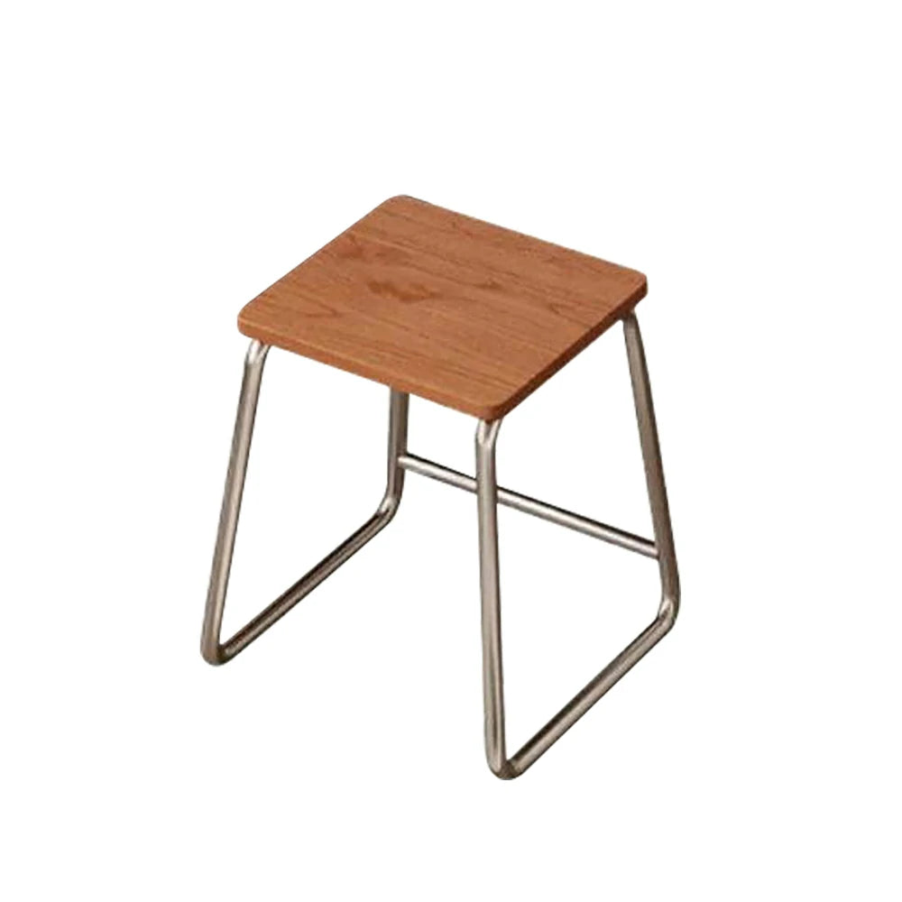 LIVARA 8812 Solid Wood Vanity Table, Rubberwood With Cherry Veneer, Stainless Steel Legs, Soft-Close Drawers, Extendable Tabletop - Wood