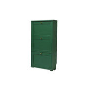 LIVARA Flip Down Shoe Cabinet Slim Space Saving Storage 55/75cm for Entryway Hallway & Bedroom - Green