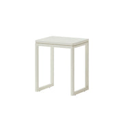 LIVARA Mobile Side Table Solid Wood Storage End Table with Hidden Casters for Living Room Bedroom & Bedside - White
