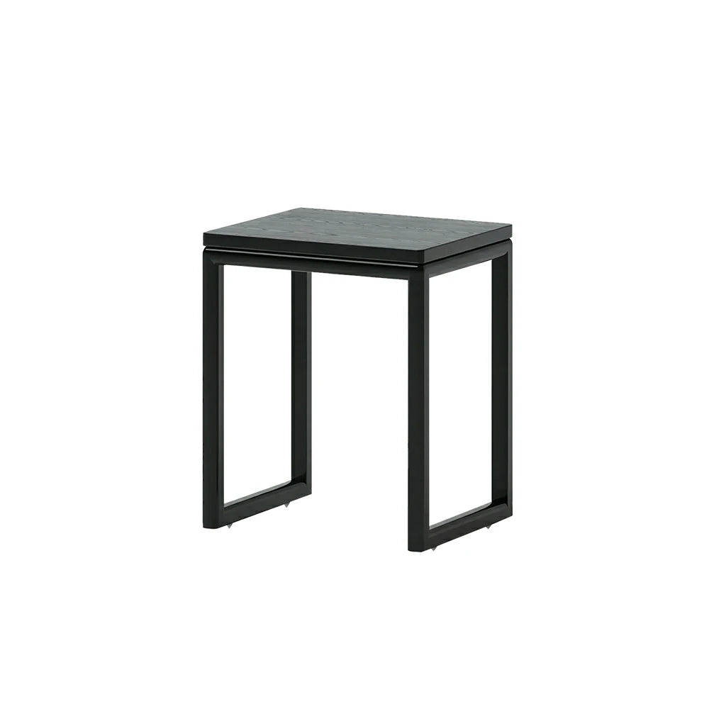 LIVARA Mobile Side Table Solid Wood Storage End Table with Hidden Casters for Living Room Bedroom & Bedside - Black