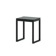 LIVARA Mobile Side Table Solid Wood Storage End Table with Hidden Casters for Living Room Bedroom & Bedside - Black