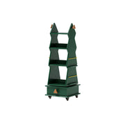 LIVARA Children’s Rotating Bookshelf Multi Layer Solid Wood Storage Shelf for Kids Room & Reading Corner - Green