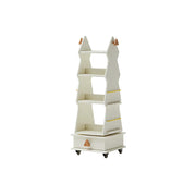 LIVARA Children’s Rotating Bookshelf Multi Layer Solid Wood Storage Shelf for Kids Room & Reading Corner - White