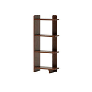 LIVARA Vertical Storage Shelf Solid Wood Multi Layer Display Rack for Living Room Study & Corner Spaces - Walnut