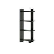 LIVARA Vertical Storage Shelf Solid Wood Multi Layer Display Rack for Living Room Study & Corner Spaces - Black