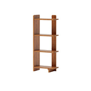 LIVARA Vertical Storage Shelf Solid Wood Multi Layer Display Rack for Living Room Study & Corner Spaces - Cherry